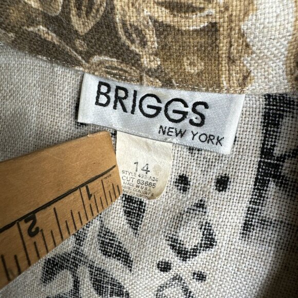 2/$18‎ SALE! Vtg Briggs Jacket Womens L Oversized Boxy Southwestern  Lightweight - Picture 5 of 7